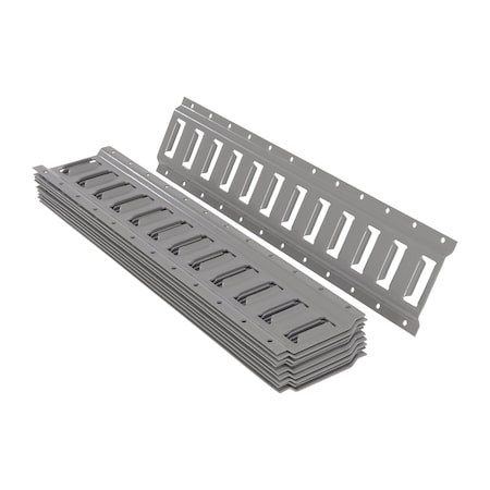 Vestil E-TRACK 2 FOOT GRAY, PK10 E-TRK-2-GY-10PK